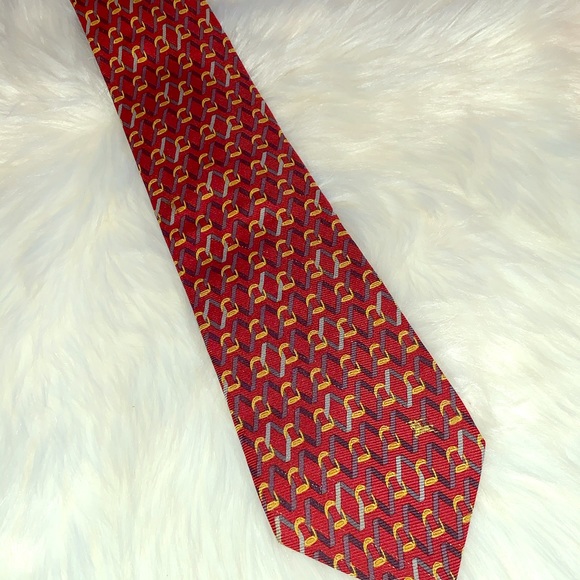 Burberry Other - Burberry’s vintage men’s tie dark red with print